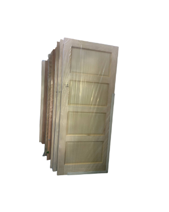 Picture of Plain Solid Wooden 4-Panel Door