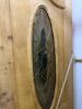 Picture of Solid Wooden Door with Green Glass Panel