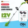 Picture of 12V Household Electric lawn mower small 3000mAh Dual Li-ion trimmer strimmer cutter Small Convenient