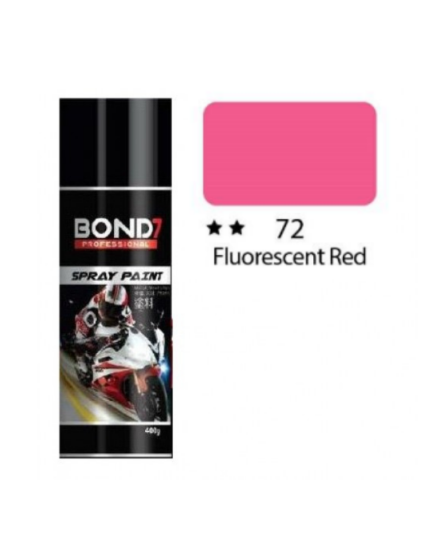 Picture of Bond 7 Spray Paint Professional Fluorescent Red