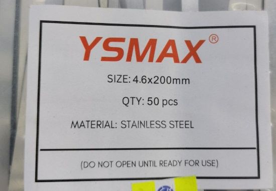 Picture of YSMAX Cable tie Stainless steel