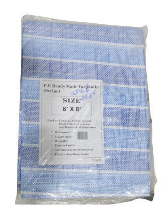 Picture of P. E ready made tarpaulin Stripe 8'X8'