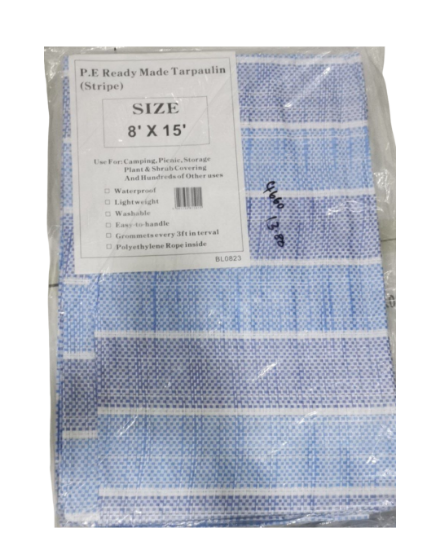 Picture of P. E ready made tarpaulin Stripe 8'X15'