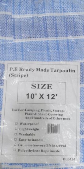 Picture of P. E ready made tarpaulin Stripe 10'x12'