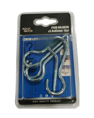 Picture of AQUA FAVOR Screw Lamp Hook M3.8x65mm 10#