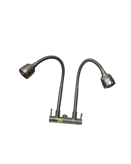 Picture of MPV Double Flexi-Spout Kitchen Cold Tap & Durable Stainless Steel Faucet